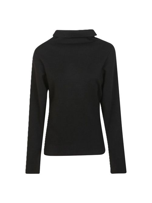 P.A.R.O.S.H. Boxy Fit Wool Blend Turtleneck With High Collar nero P.a.r.o.s.h. | LOOK25.D540906013 NERO